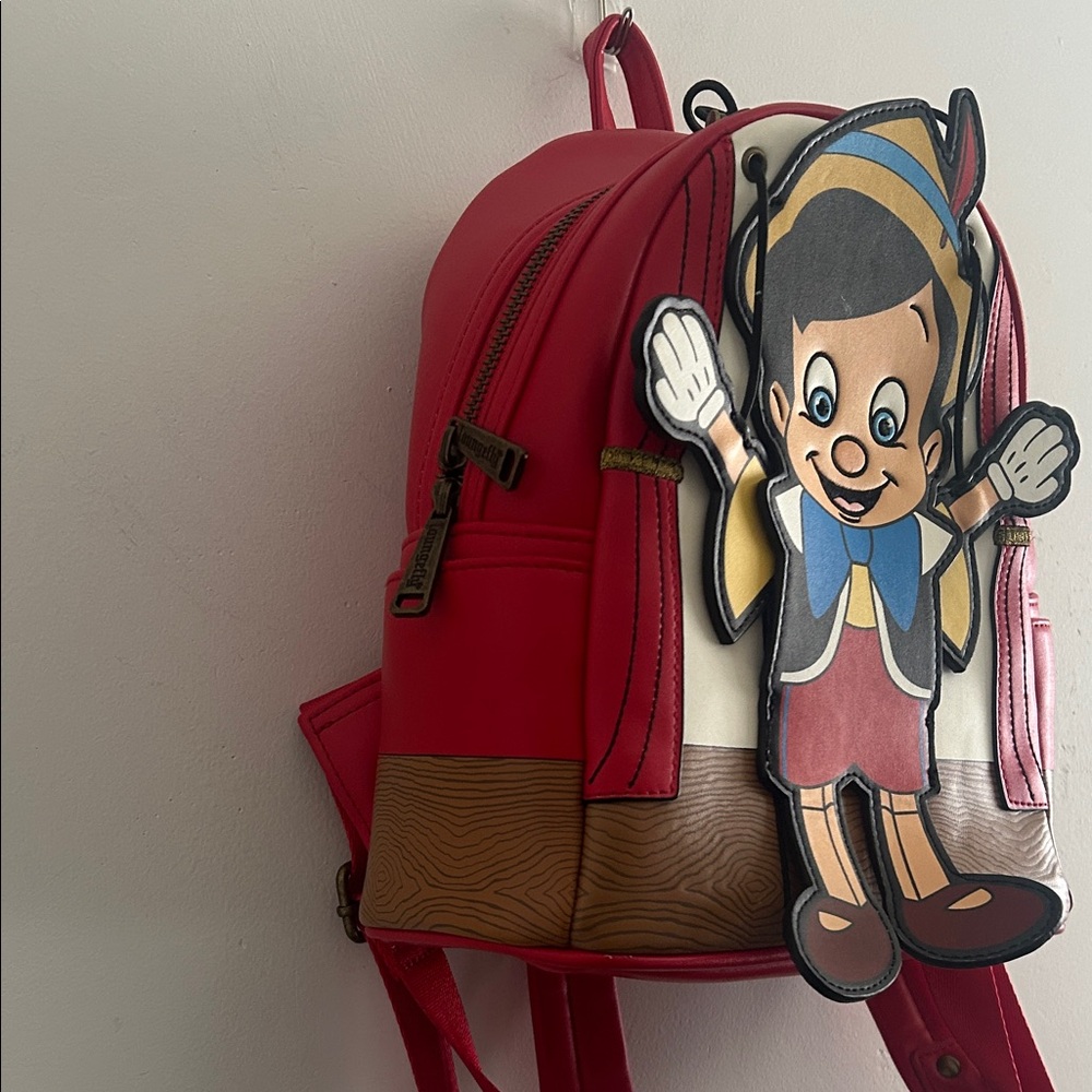 Disney LoungeFly Pinocchio Character Backpack - Picture 6 of 9